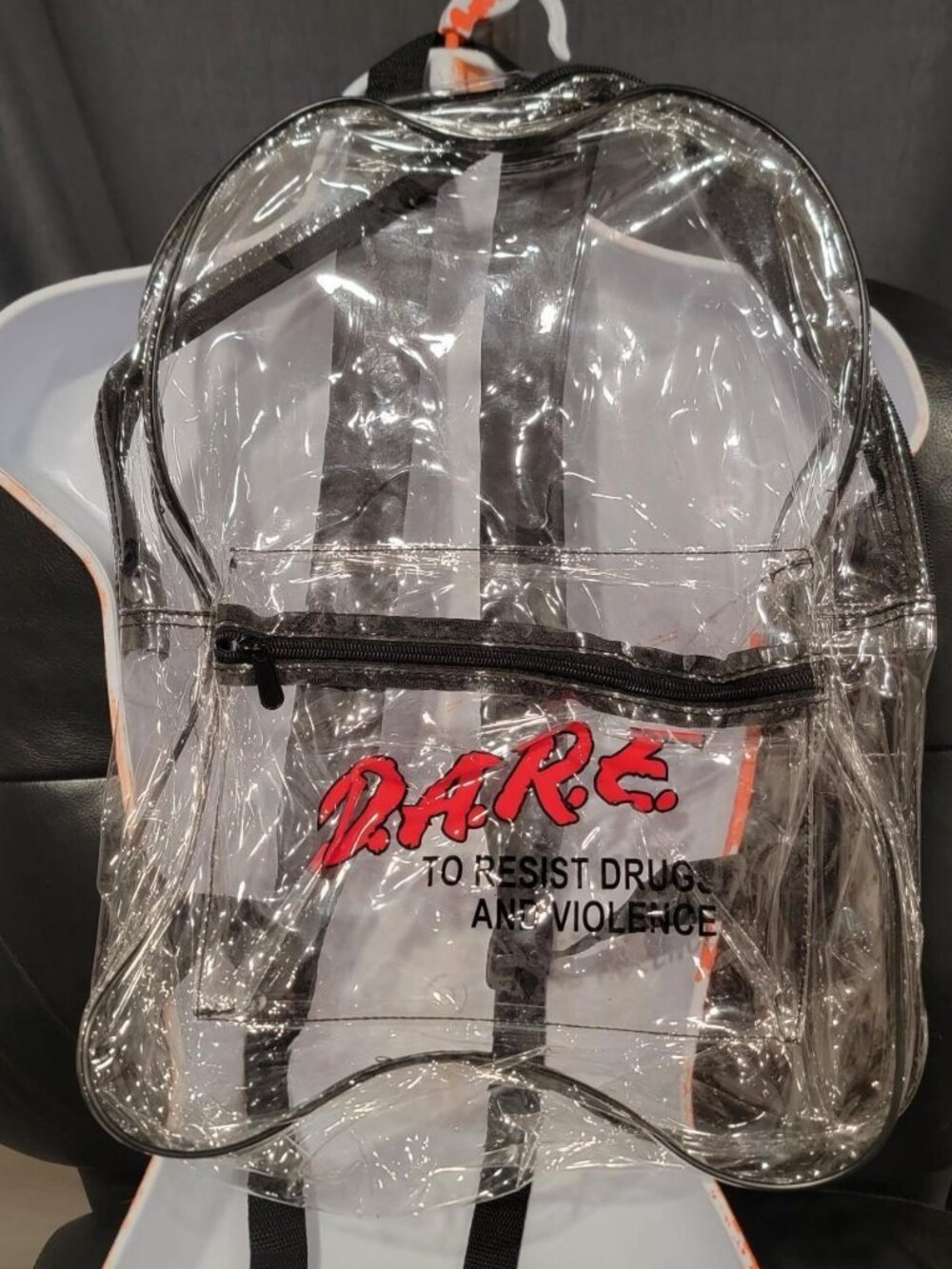 vintage clear D.A.R.E. backpack / DARE book bag 🎒